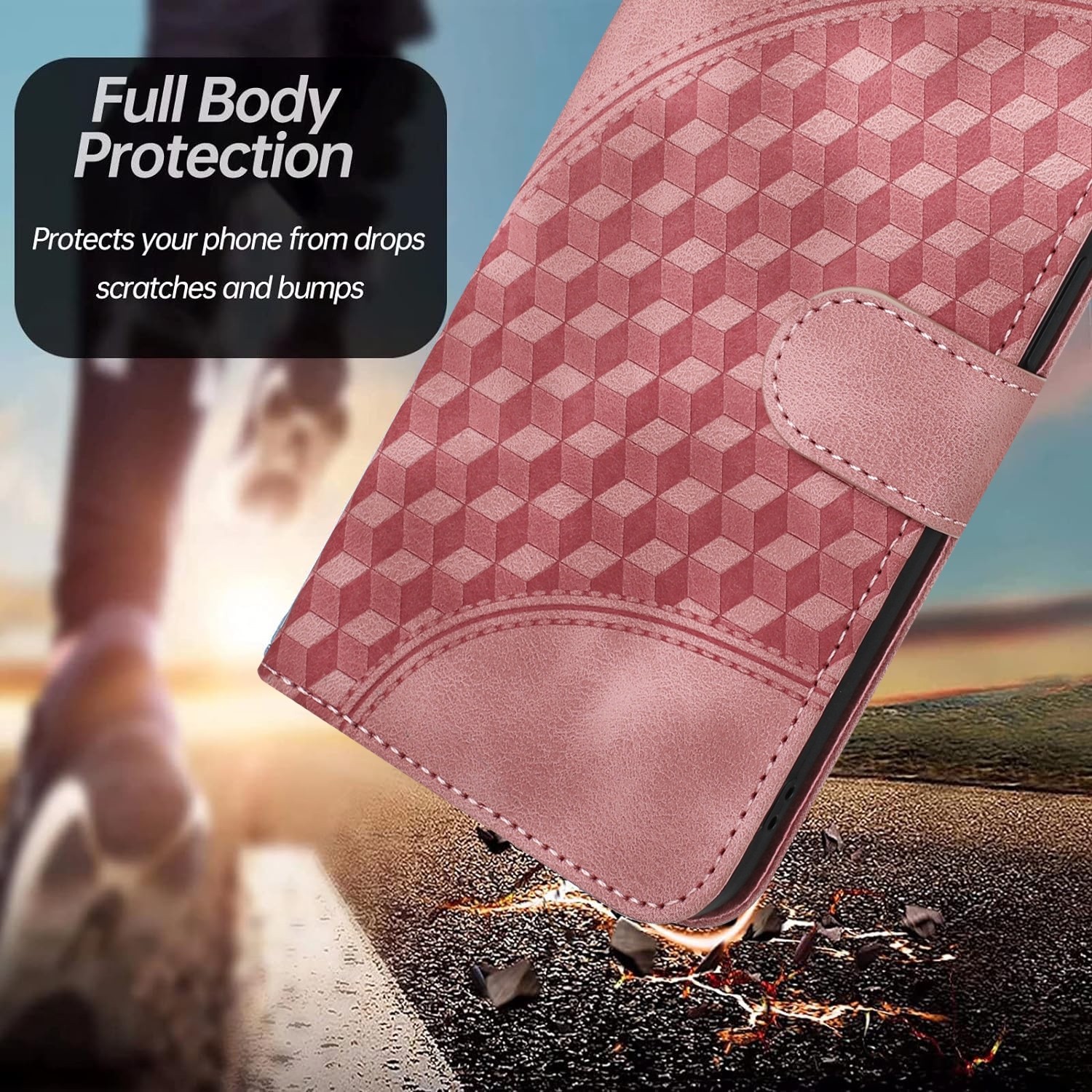 Tel1 Xiaomi Redmi Note 13 Pro 5G Embossed Θήκη Βιβλίο - Pink