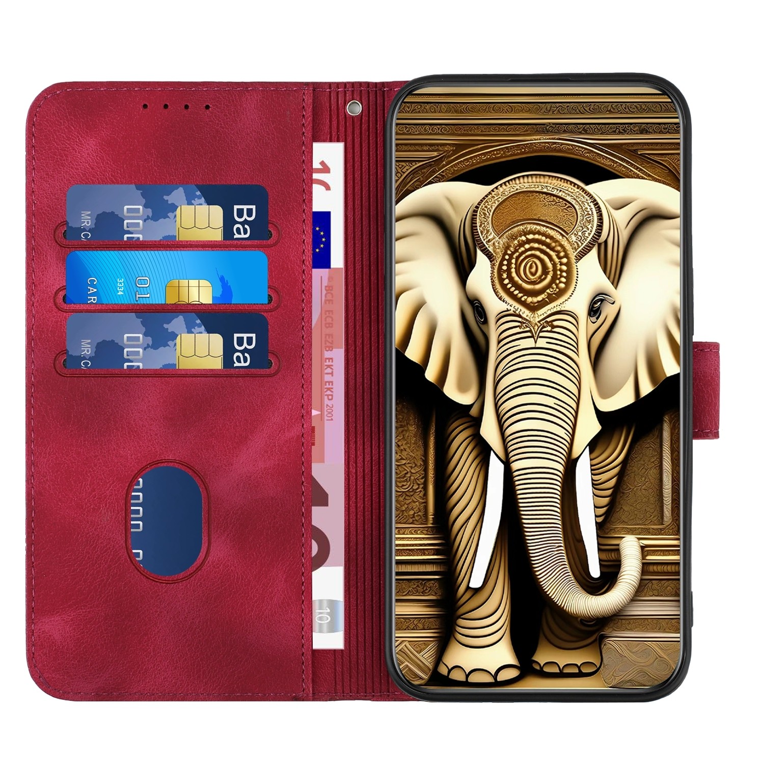 Tel1 Xiaomi Redmi Note 13 Pro 5G Embossed Θήκη Βιβλίο - Red