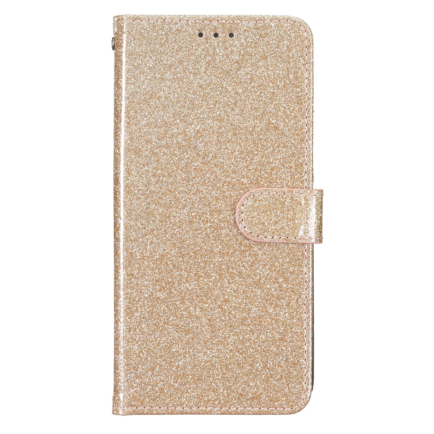 Tel1 Xiaomi Poco C65 / Xiaomi Redmi 13C 4G Glitter Powder Filp Θήκη Βιβλίο - Gold