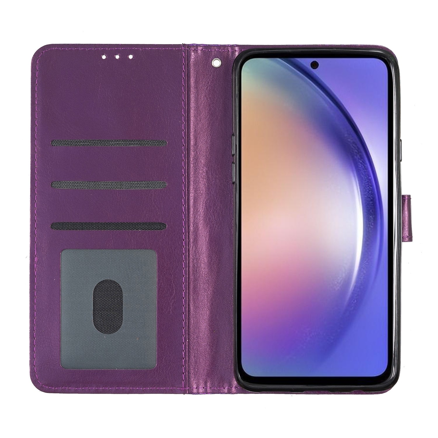 Tel1 Xiaomi Poco C65 / Xiaomi Redmi 13C 4G Glitter Powder Filp Θήκη Βιβλίο - Purple