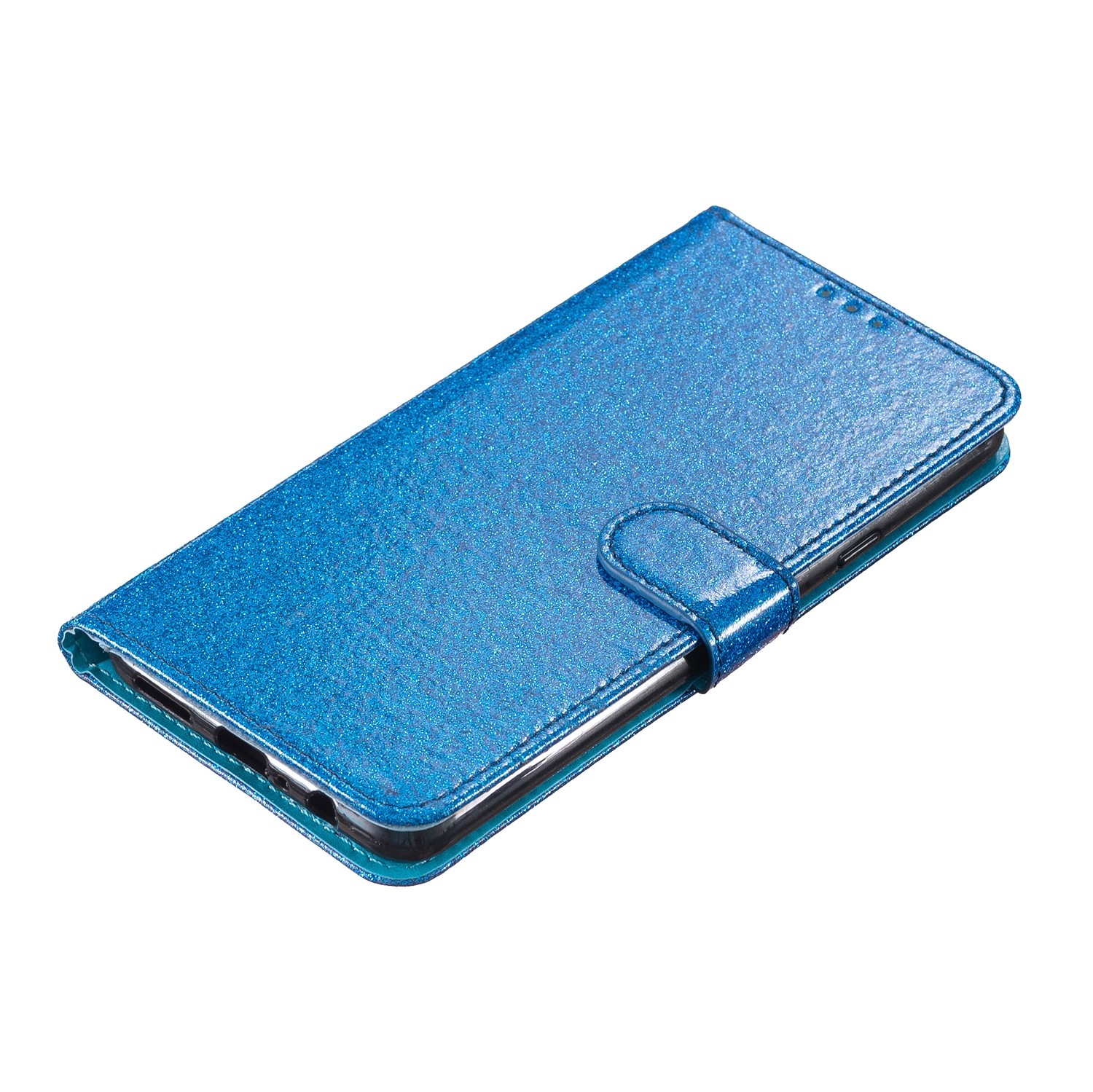 Tel1 Xiaomi Poco C65 / Xiaomi Redmi 13C 4G Glitter Powder Filp Θήκη Βιβλίο - Blue