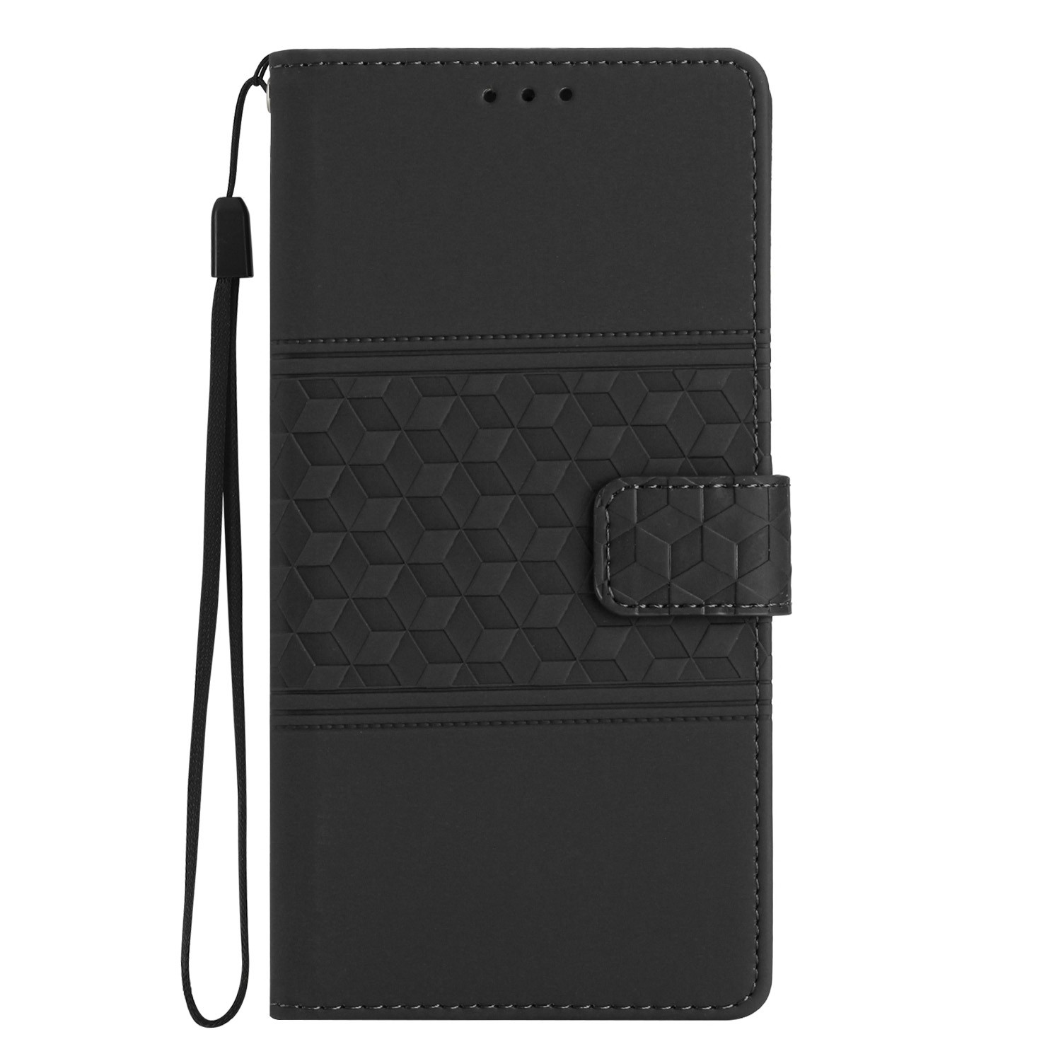 Tel1 Xiaomi Poco C65 / Xiaomi Redmi 13C 4G / 5G Diamond Embossed Skin Feel Θήκη Βιβλίο - Black