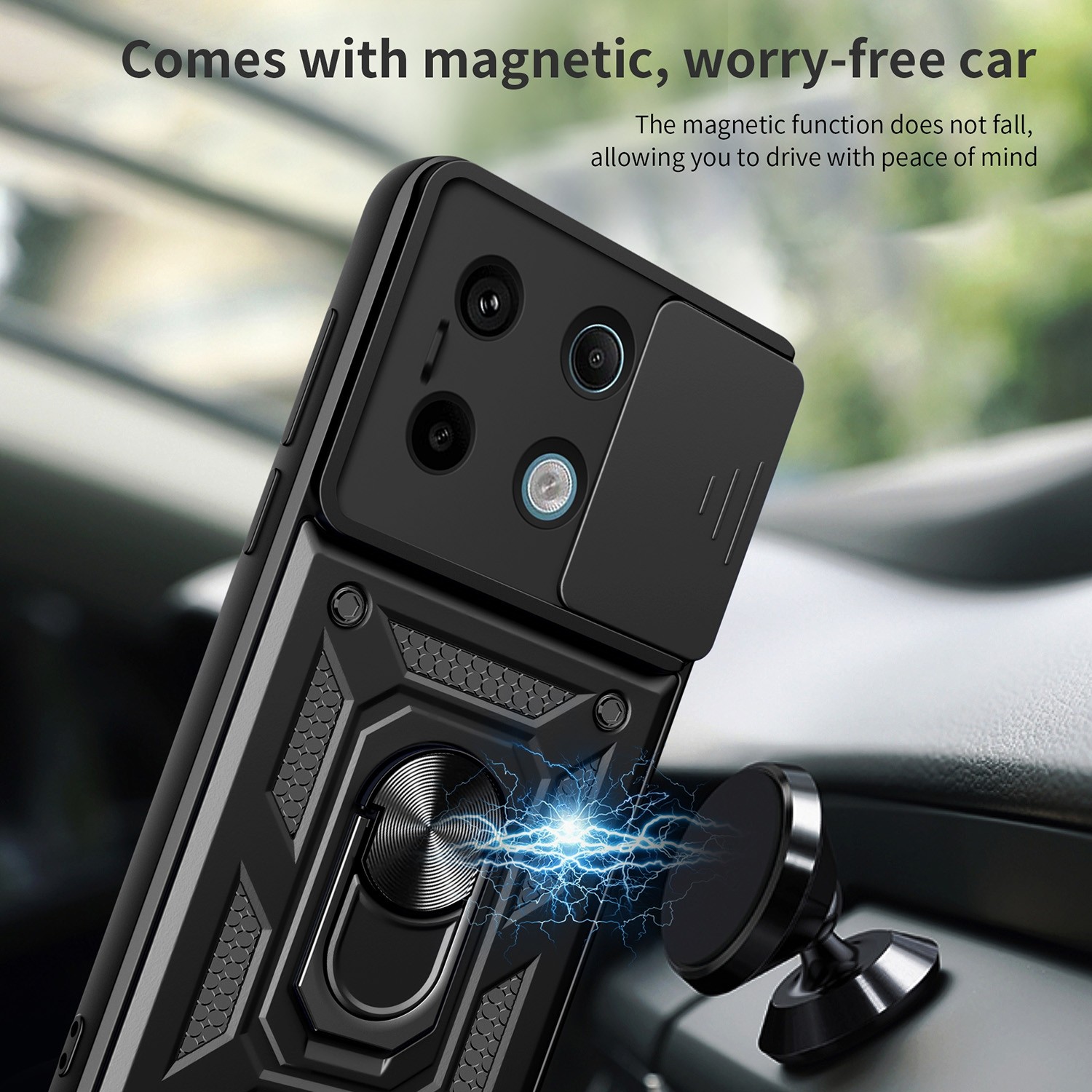Forcell Xiaomi Redmi Note 13 Pro 5G Sliding Camera Θήκη Σκληρή - Gold