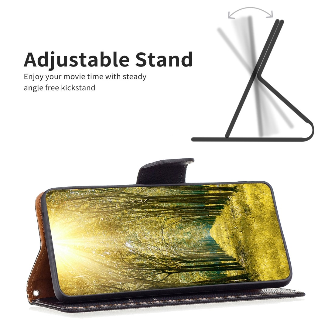 Tel1 Xiaomi Poco C65 / Xiaomi Redmi 13C 4G/5G Litchi Texture Pure Color Θήκη Βιβλίο - Black