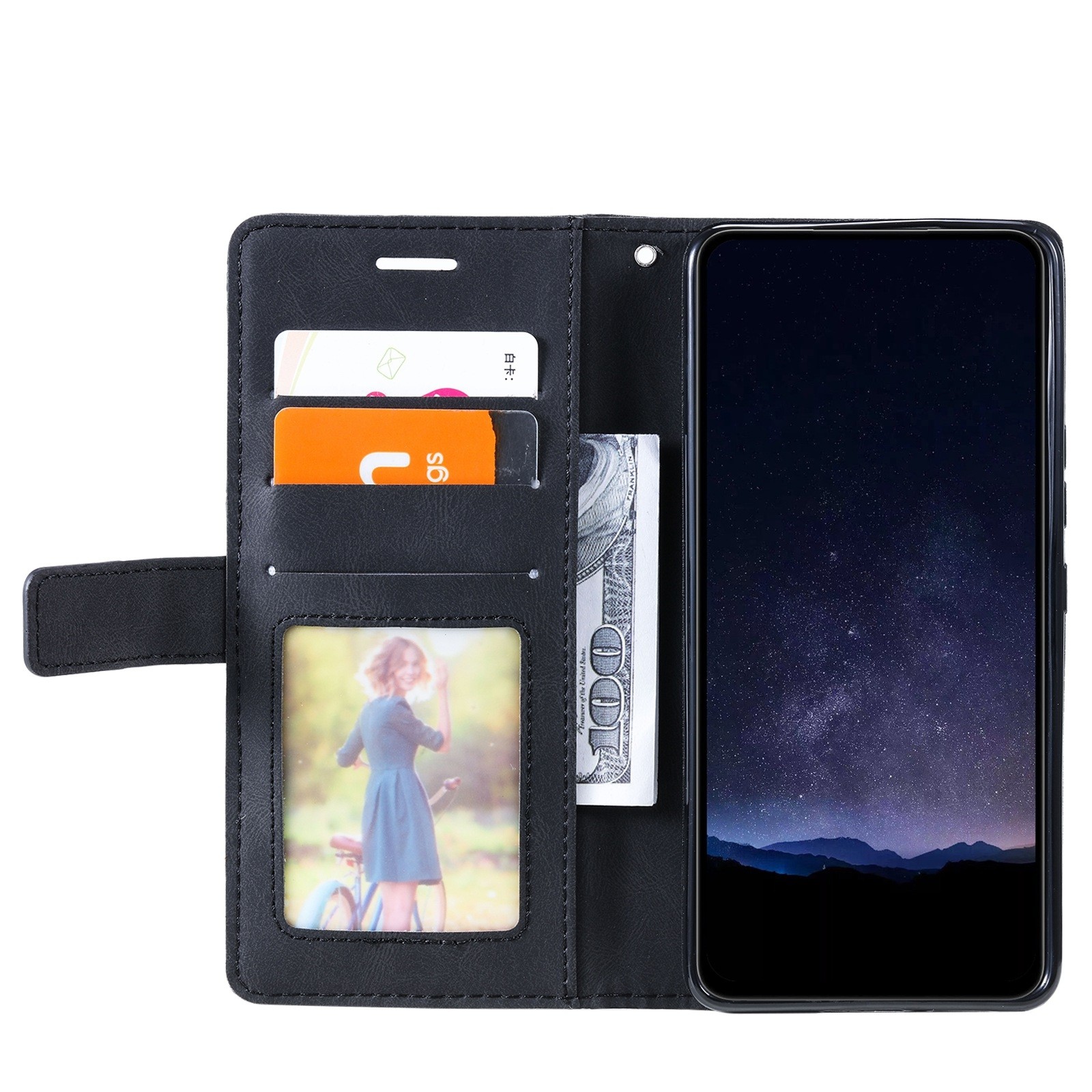 Tel1 Xiaomi Redmi Note 13 Pro 5G Skin Feel Splicing Θήκη Βιβλίο - Black