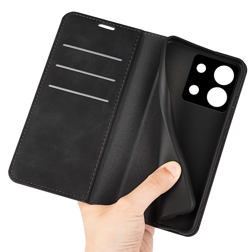 Tel1 Xiaomi Redmi Note 13 Pro 5G Retro-skin Magnetic Suction Θήκη Βιβλίο - Black