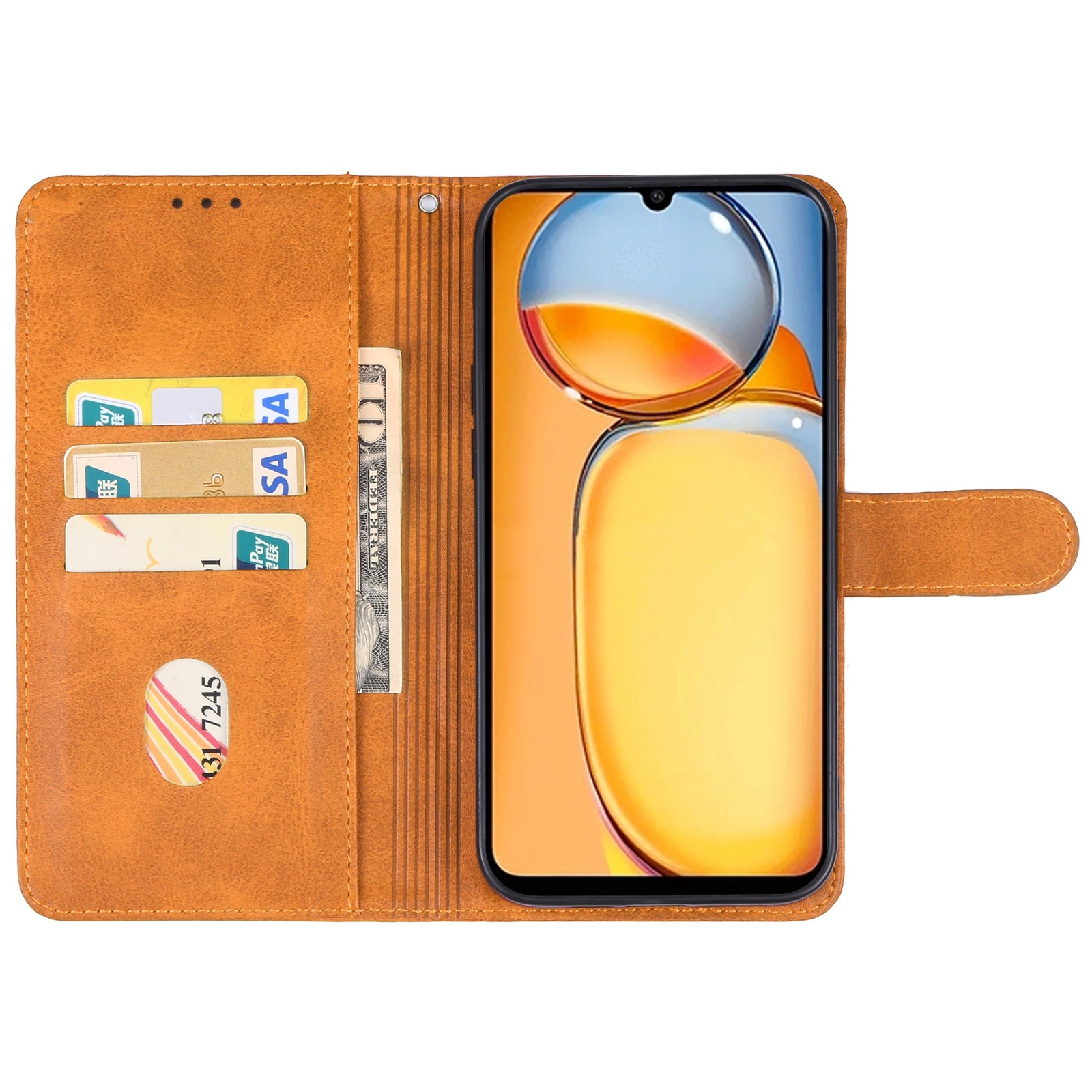 Tel1 Xiaomi Poco C65/ Xiaomi Redmi 13C 4G Skin Feel Θήκη Βιβλίο - Brown
