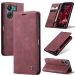 CaseMe 013 Xiaomi Poco C65/ Xiaomi Redmi 13C 4G Retro Leather Θήκη Βιβλίο - Wine Red