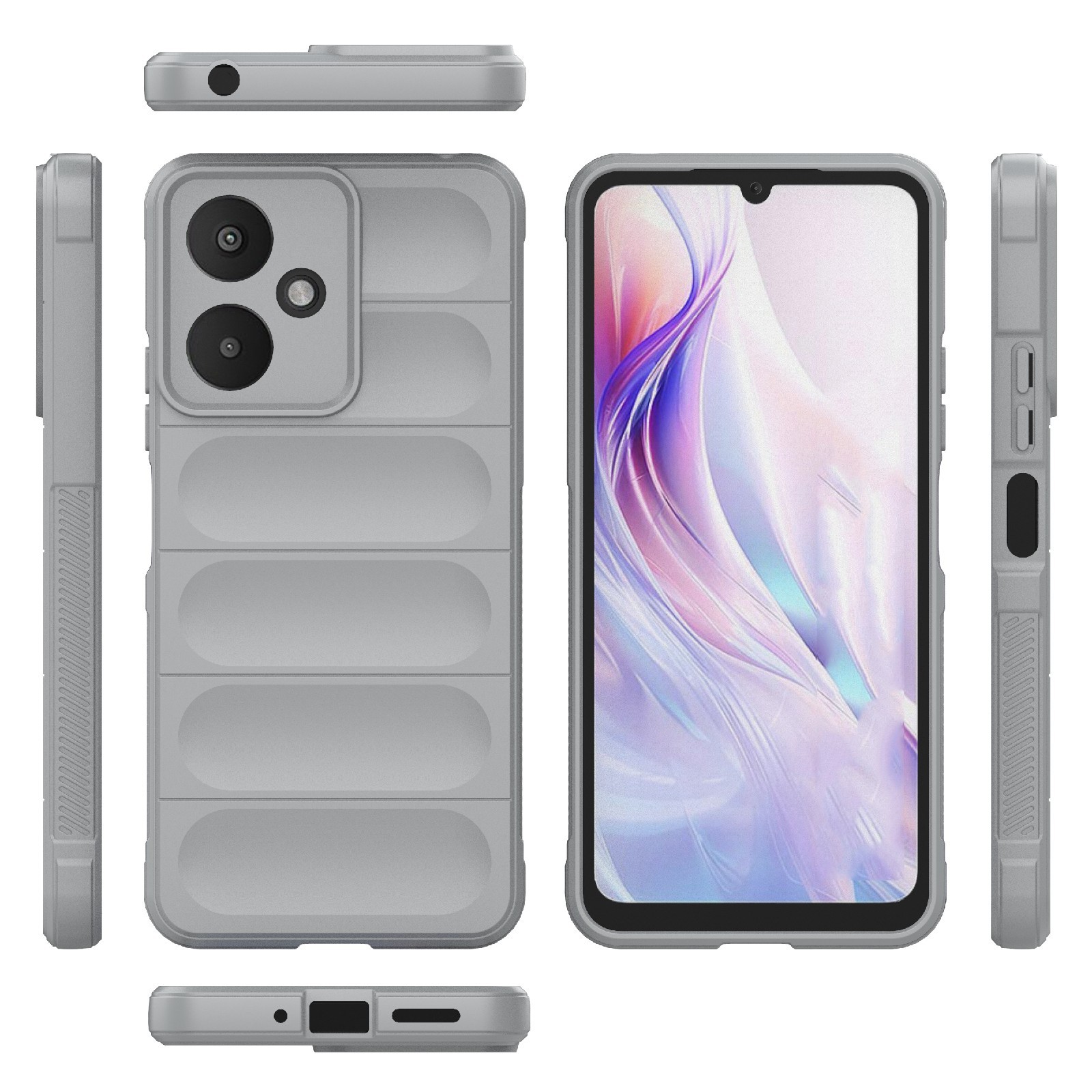 Forcell Xiaomi Redmi 13C 5G Magic Shield Θήκη Σιλικόνης - Grey
