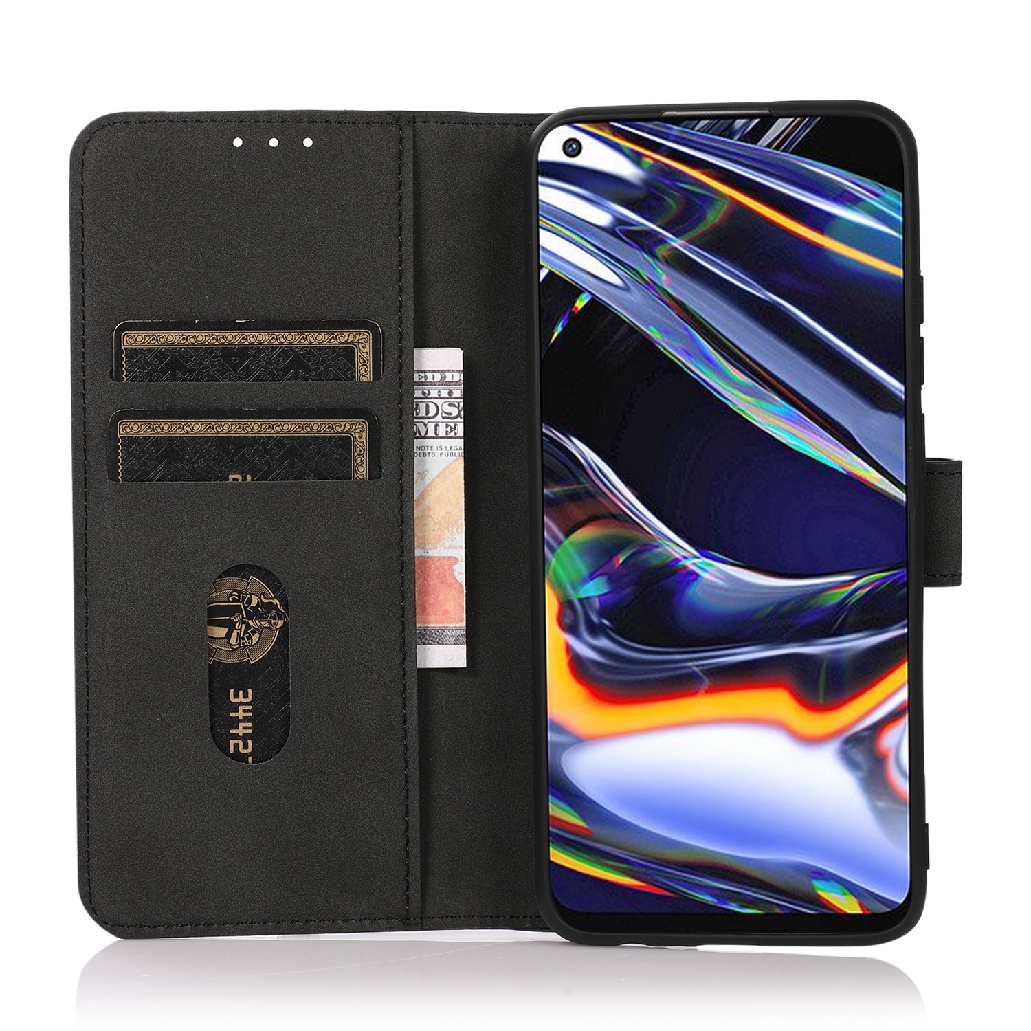 KHAZNEH Xiaomi Poco C65 / Xiaomi Redmi 13C 4G/ 5G Matte Texture Θήκη Βιβλίο - Black