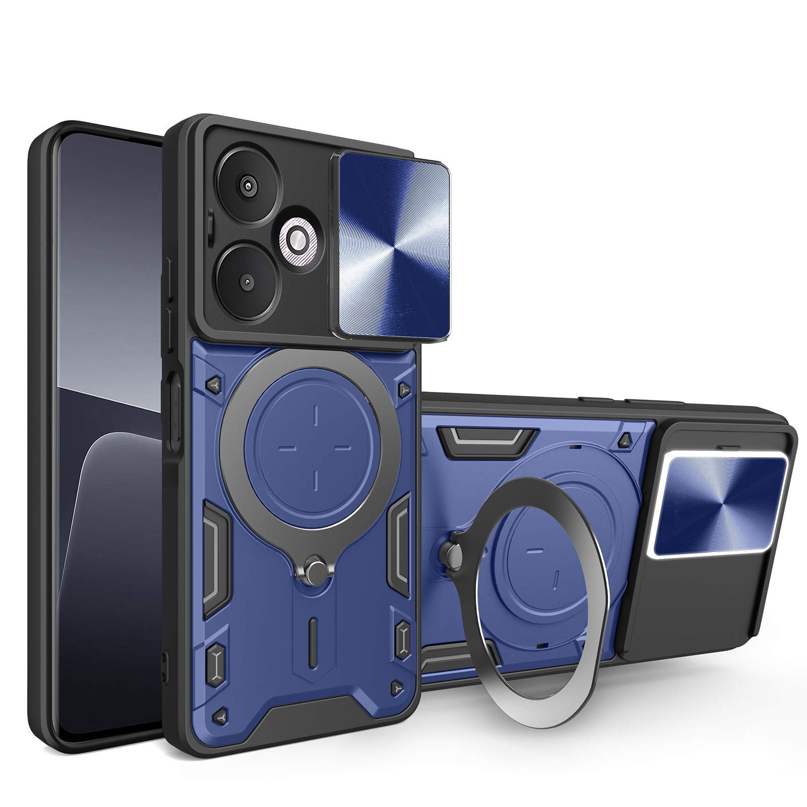 Forcell Xiaomi Redmi 13C 5G Camshield Holder Θήκη Σκληρή - Blue