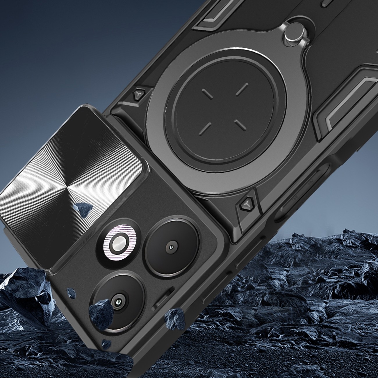 Forcell Xiaomi Redmi 13C 5G Camshield Holder Θήκη Σκληρή - Blue