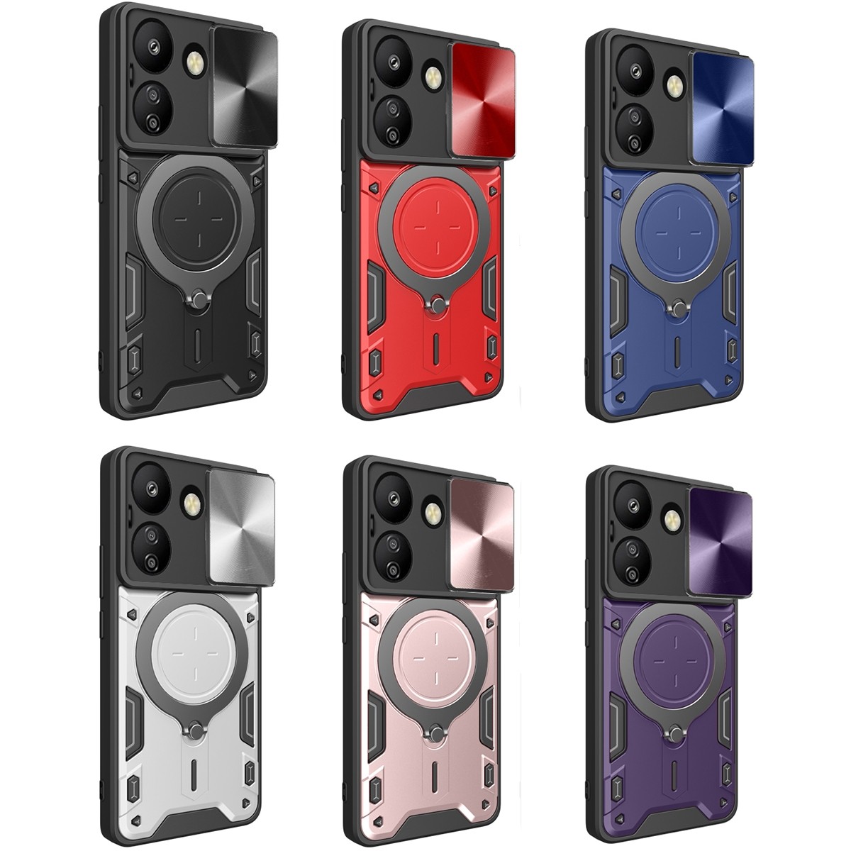 Forcell Xiaomi Poco C65/ Xiaomi Redmi 13C 4G Camshield Holder Θήκη Σκληρή - Red