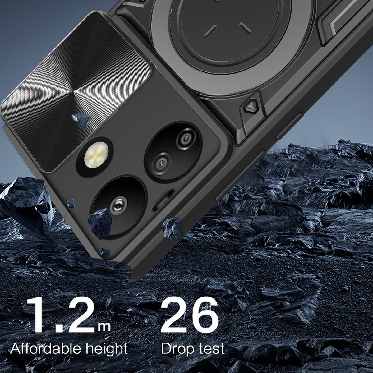 Forcell Xiaomi Poco C65/ Xiaomi Redmi 13C 4G Camshield Holder Θήκη Σκληρή - Silver