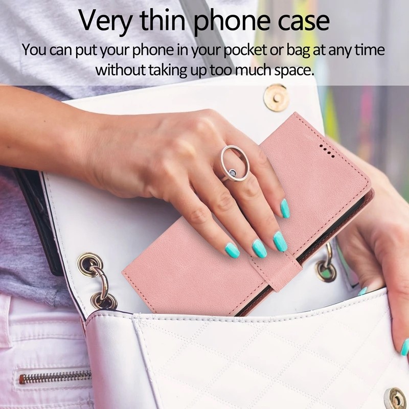 Tel1 Xiaomi Poco X6 Pro 5G Fantasy Skin-feel Calfskin Θήκη Βιβλίο - Pink