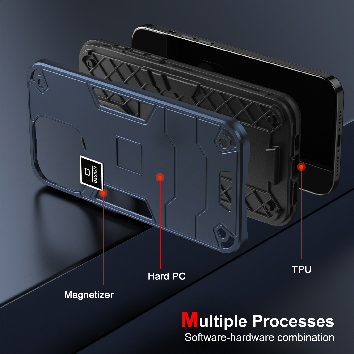 Forcell Xiaomi Poco X6 Pro 5G Armor Shockproof Θήκη Σκληρή - Blue
