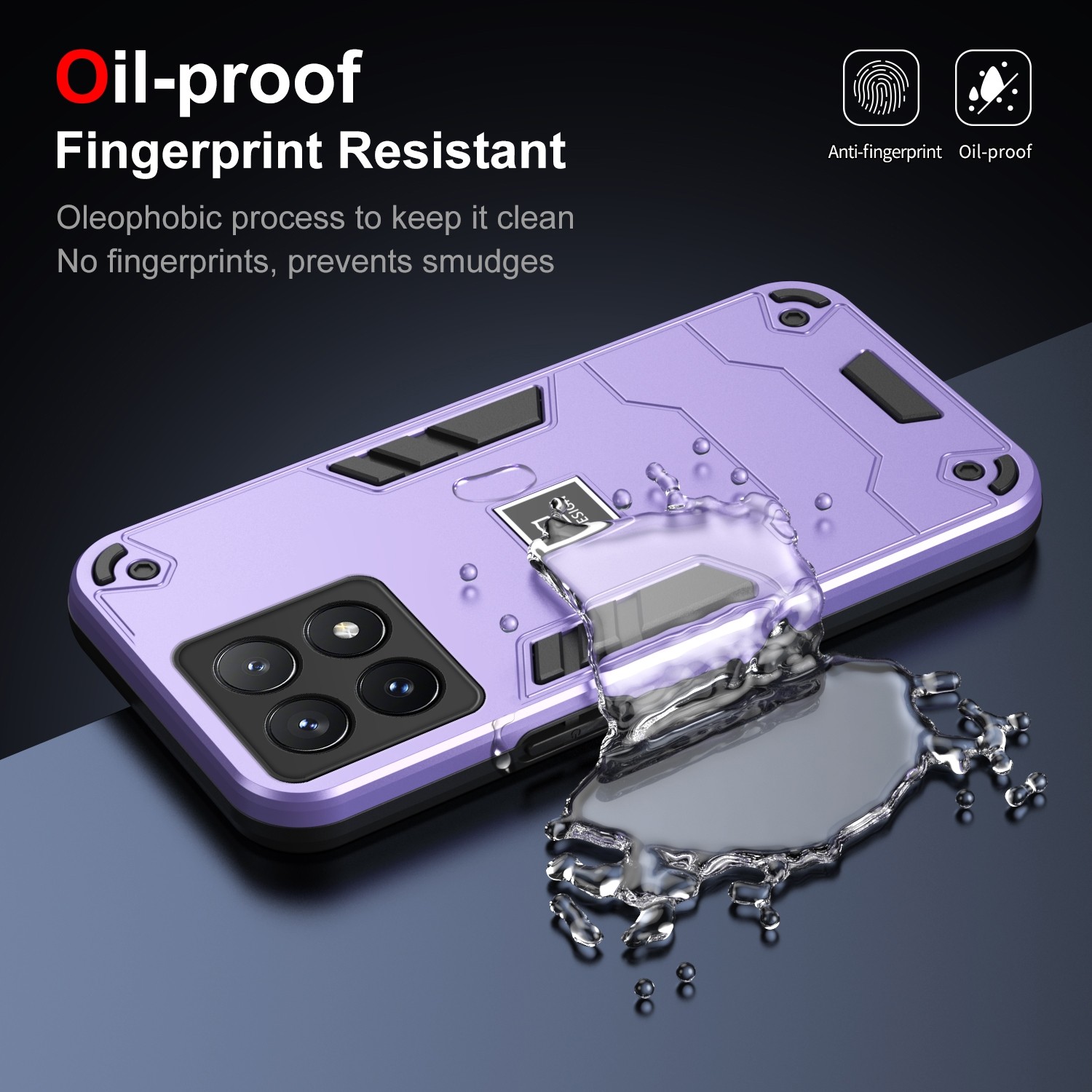 Forcell Xiaomi Poco X6 Pro 5G Armor Shockproof Θήκη Σκληρή - Purple