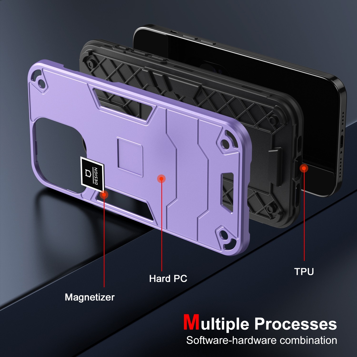 Forcell Xiaomi Poco X6 Pro 5G Armor Shockproof Θήκη Σκληρή - Purple