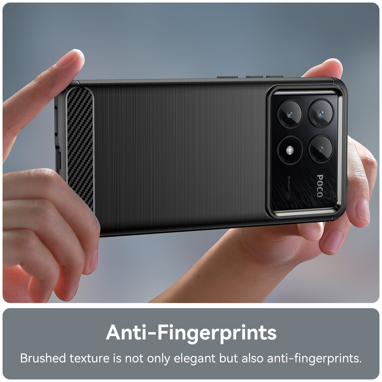 Forcell Xiaomi Poco X6 Pro 5G Carbon Fiber Θήκη Σιλικόνης - Black