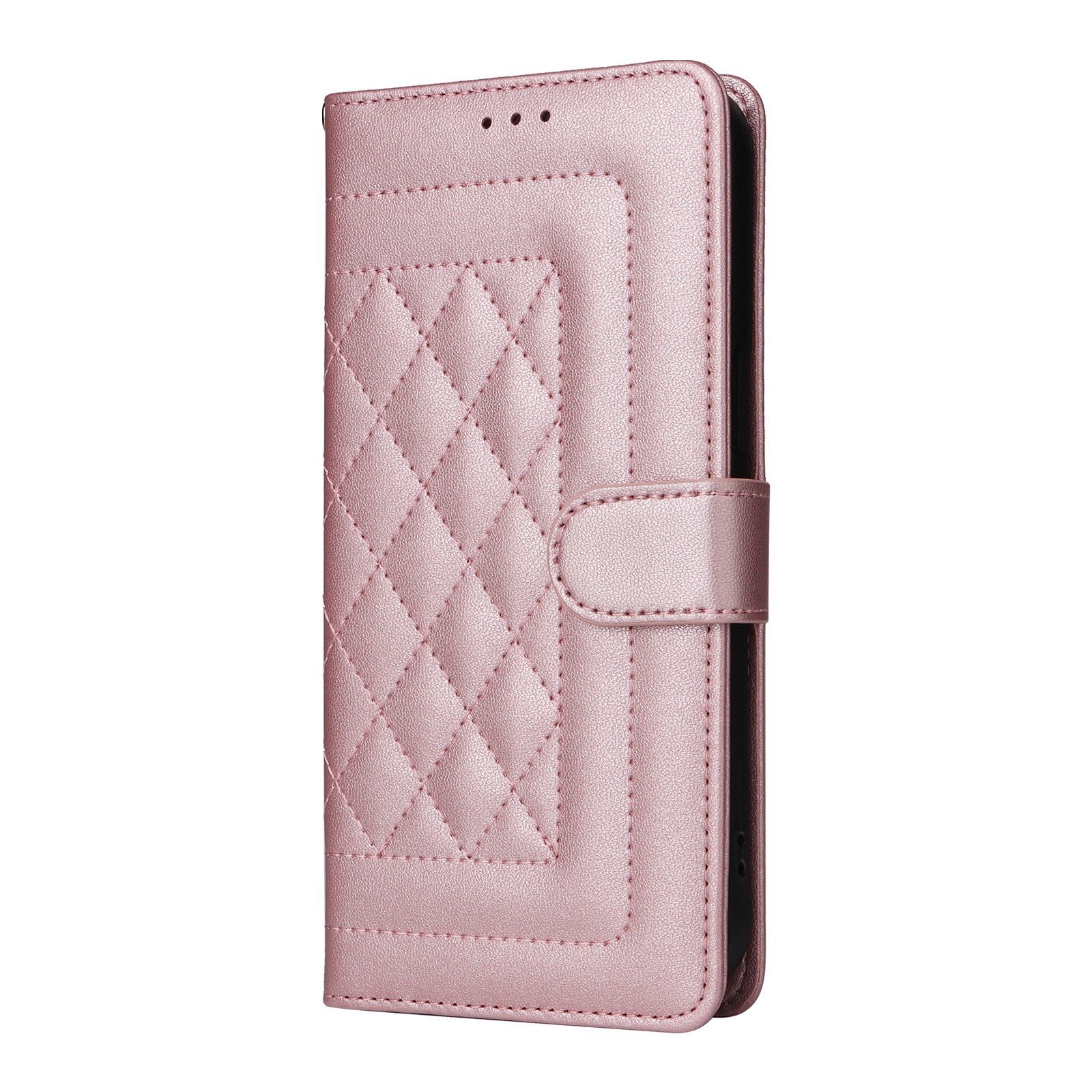 Tel1 Xiaomi Poco X6 Pro 5G Diamond Lattice Flip Θήκη Βιβλίο - Rose Gold