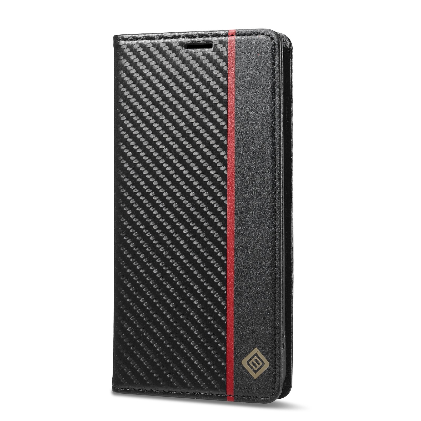 LC.IMEEKE Xiaomi Poco X6 Pro 5G Fiber Texture Flip Θήκη Βιβλίο - Black