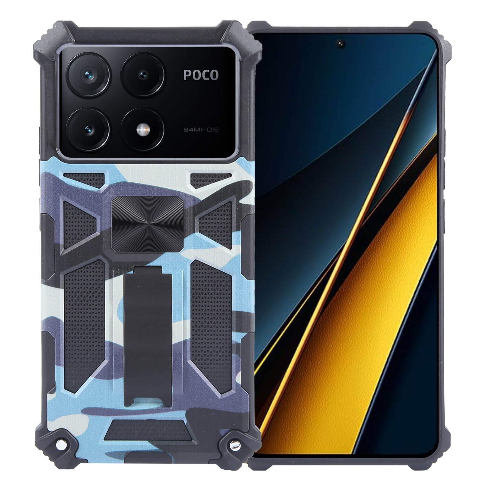 Forcell Xiaomi Poco X6 Pro 5G Camouflage Armor Θήκη Σκληρή - Army Light Blue