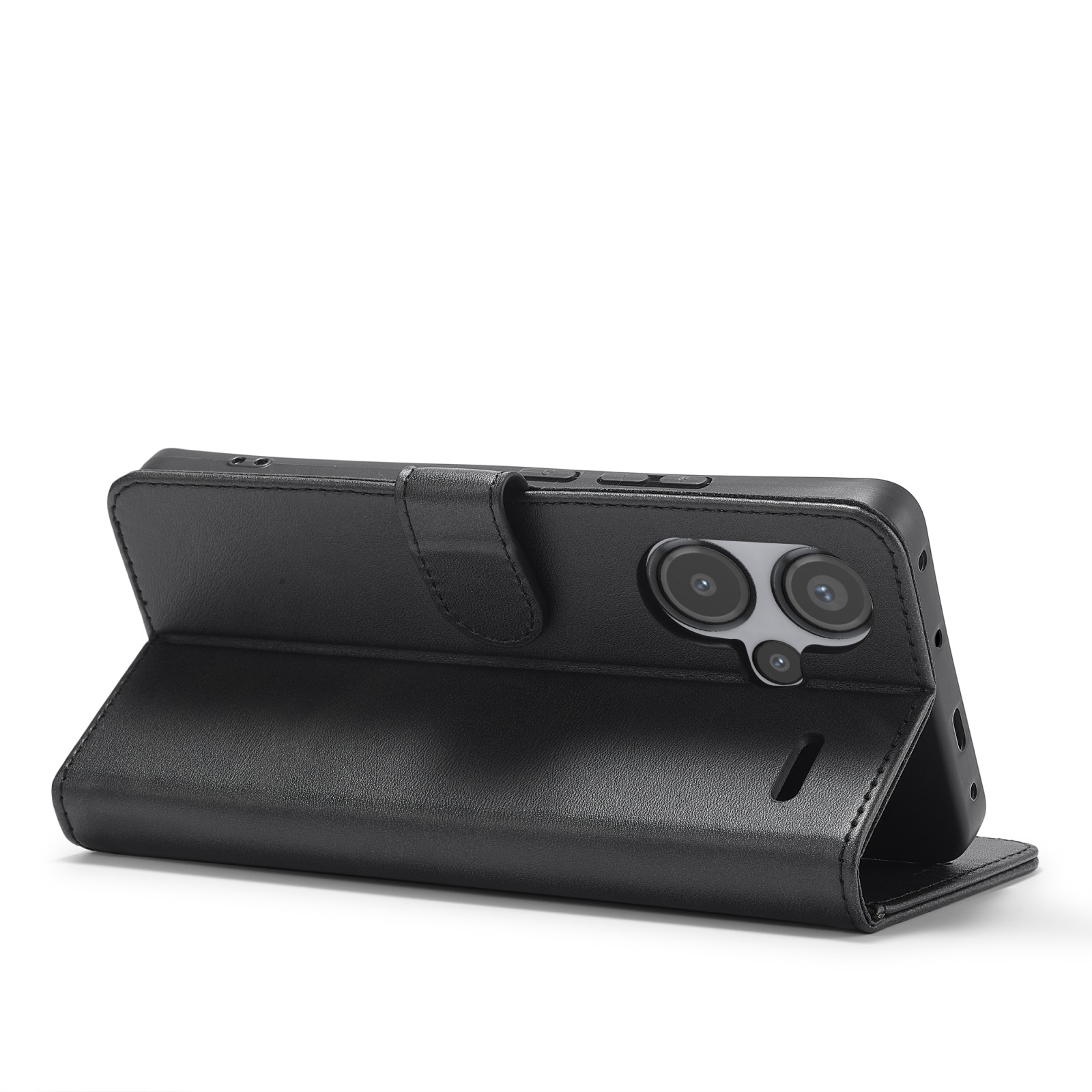 LC.IMEEKE Xiaomi Redmi Note 13 Pro Plus 5G Calf Texture Θήκη Βιβλίο - Black