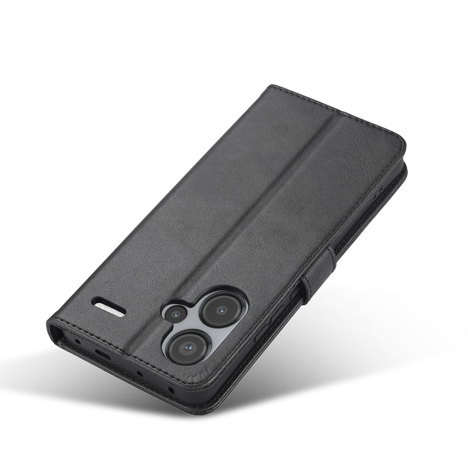 LC.IMEEKE Xiaomi Redmi Note 13 Pro Plus 5G Calf Texture Θήκη Βιβλίο - Black