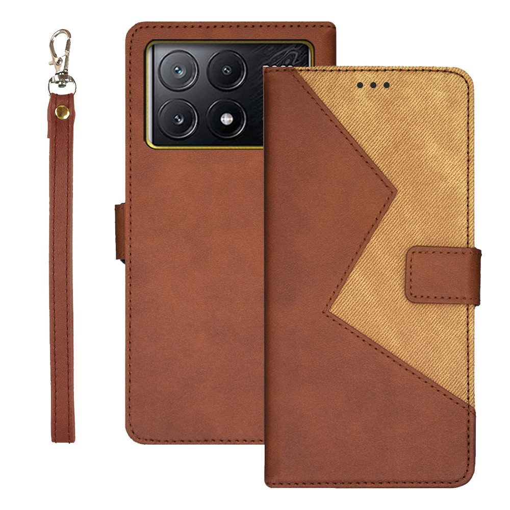 Tel1 Xiaomi Poco X6 Pro 5G Two Colour Splicing Θήκη Βιβλίο - Brown