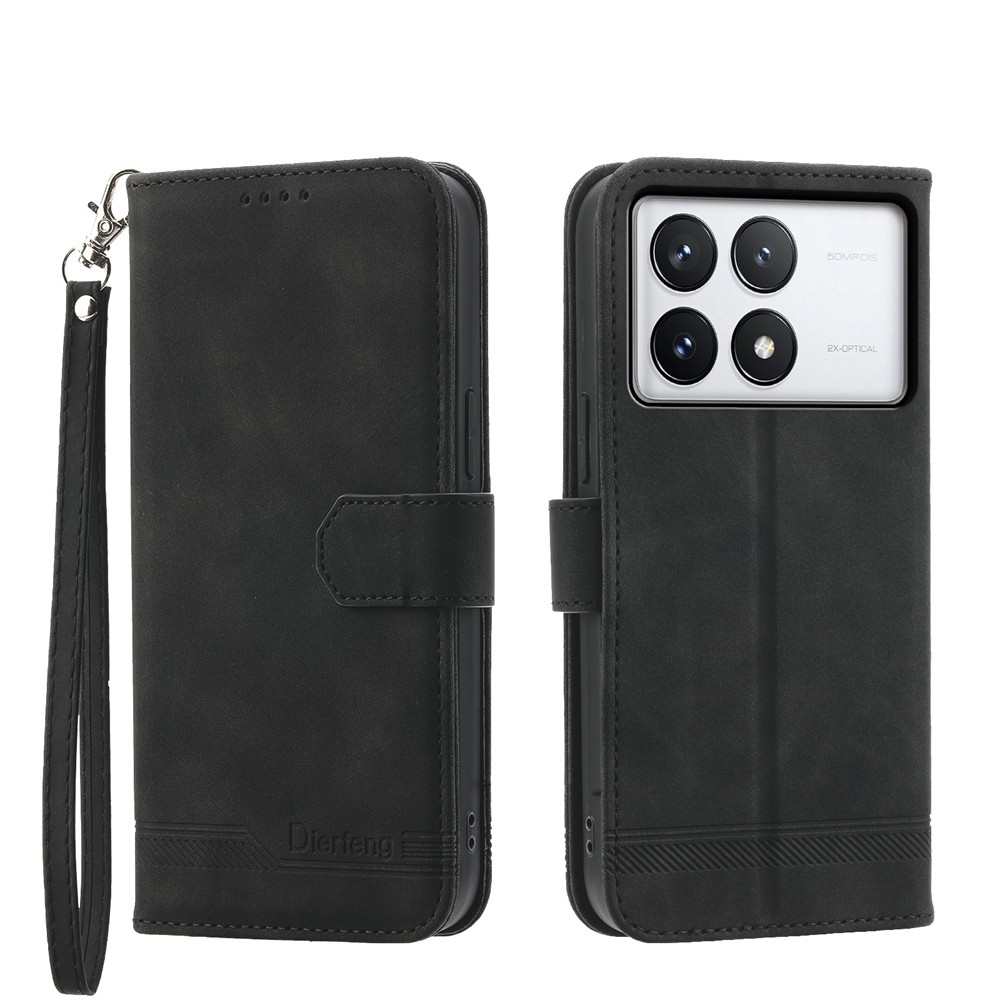 Tel1 Xiaomi Poco X6 Pro 5G Dierfeng Dream Line Θήκη Βιβλίο - Black