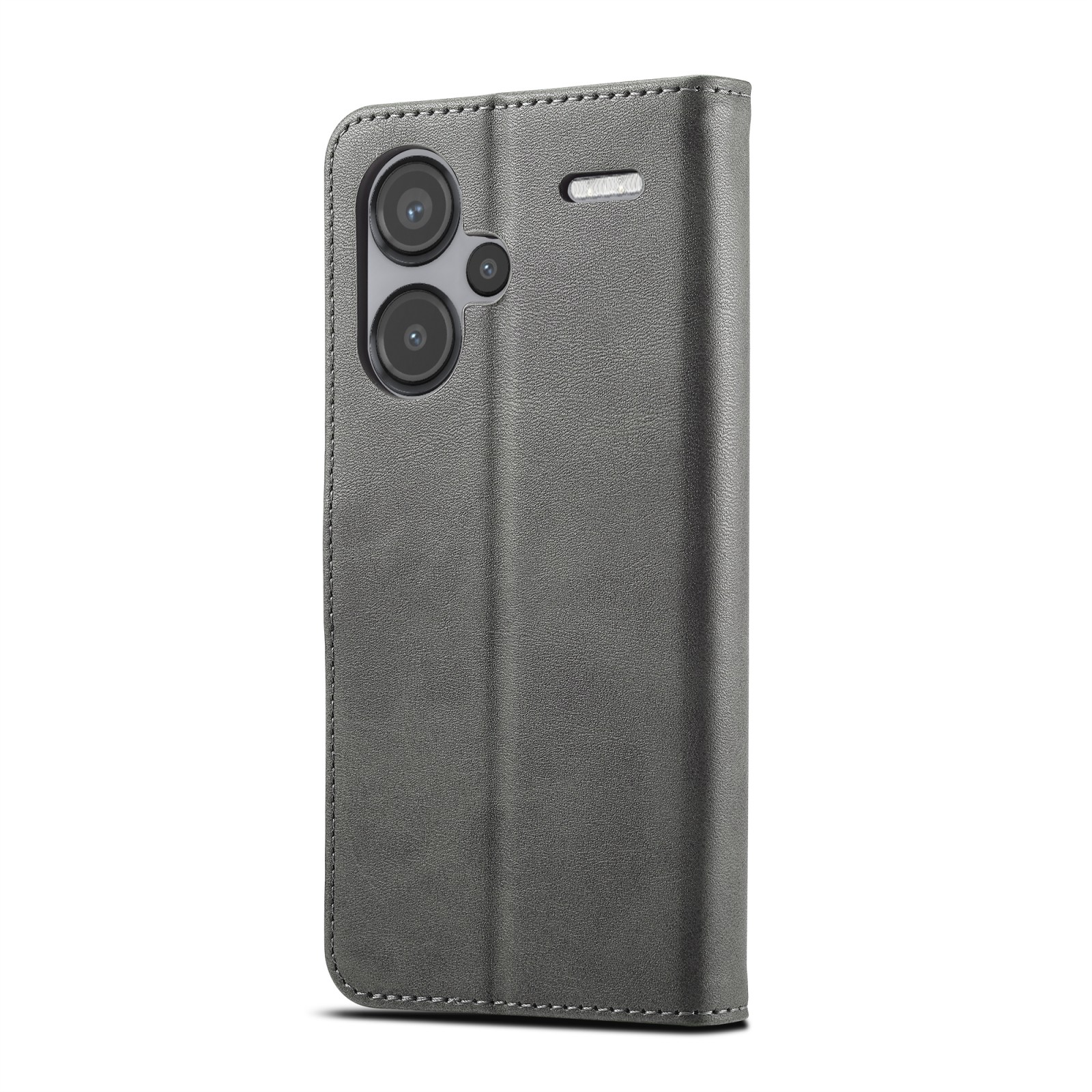 LC.IMEEKE Xiaomi Redmi Note 13 Pro Plus 5G Calf Texture Θήκη Βιβλίο - Grey