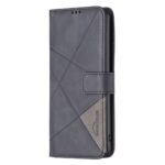Tel1 Xiaomi Redmi Note 13 Pro Plus 5G Magnetic Buckle Rhombus Texture Θήκη Βιβλίο - Black