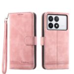 Tel1 Xiaomi Poco X6 Pro 5G Dierfeng Dream Line Θήκη Βιβλίο - Pink