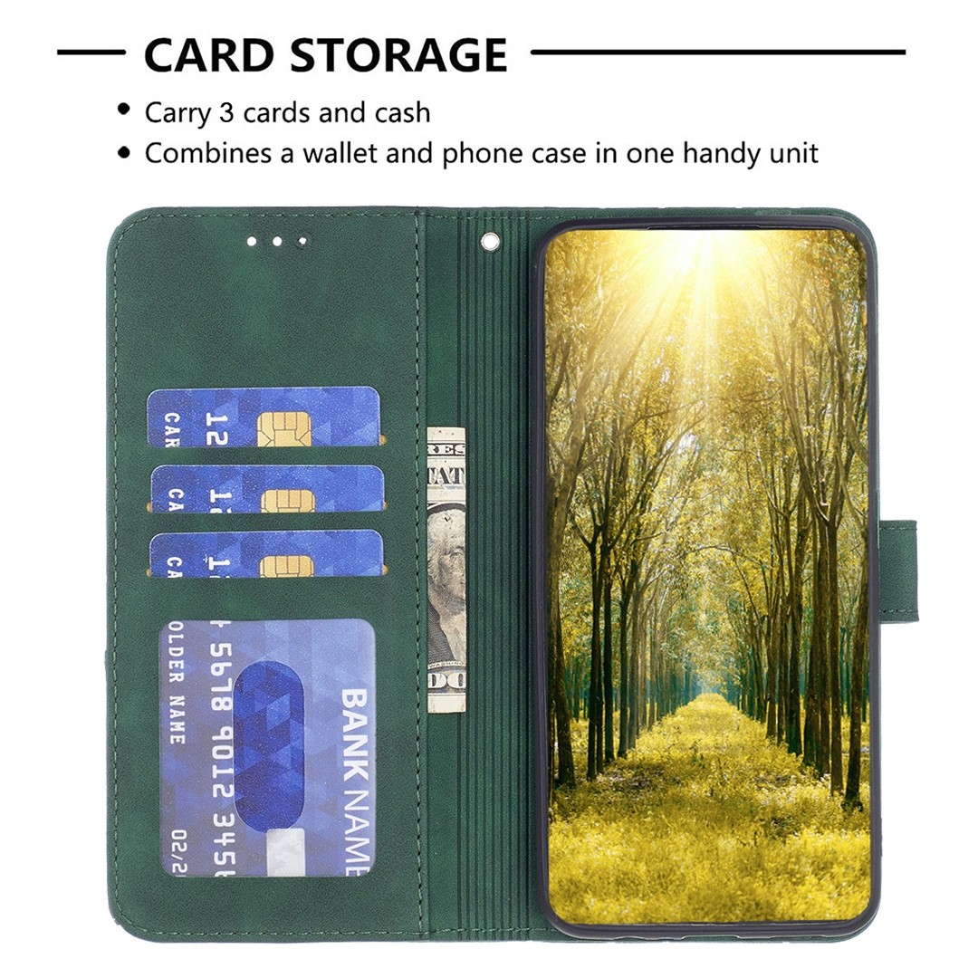 Tel1 Xiaomi Redmi Note 13 Pro Plus 5G Magnetic Buckle Rhombus Θήκη Βιβλίο - Green