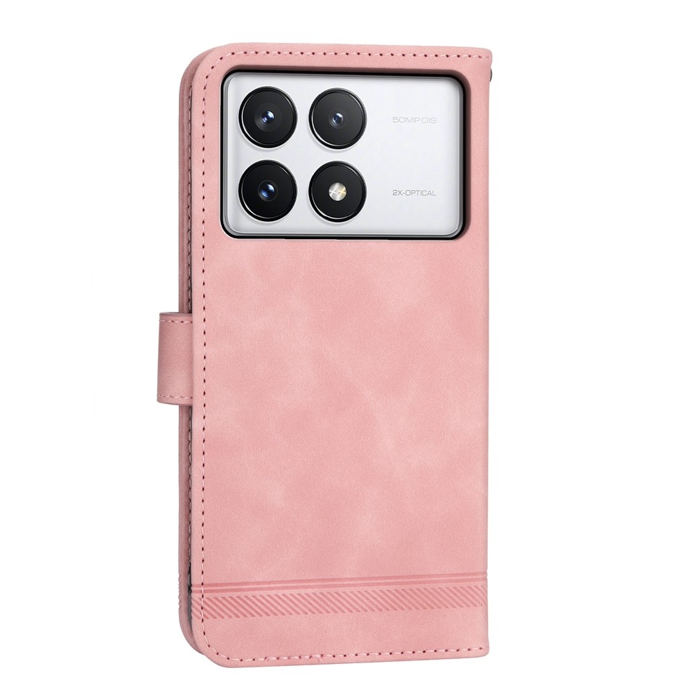Tel1 Xiaomi Poco X6 Pro 5G Dierfeng Dream Line Θήκη Βιβλίο - Pink