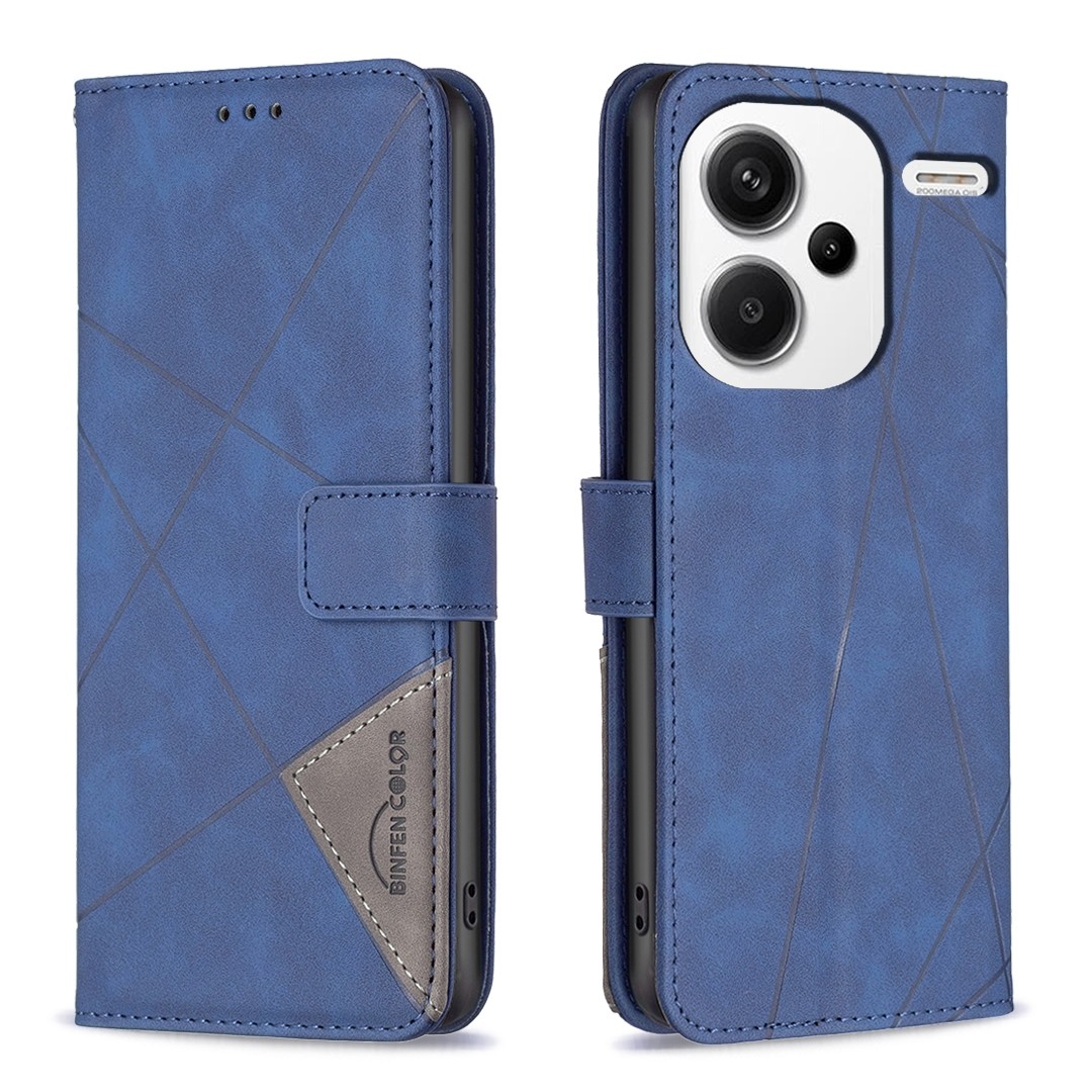 Tel1 Xiaomi Redmi Note 13 Pro Plus 5G Magnetic Buckle Rhombus Θήκη Βιβλίο - Blue