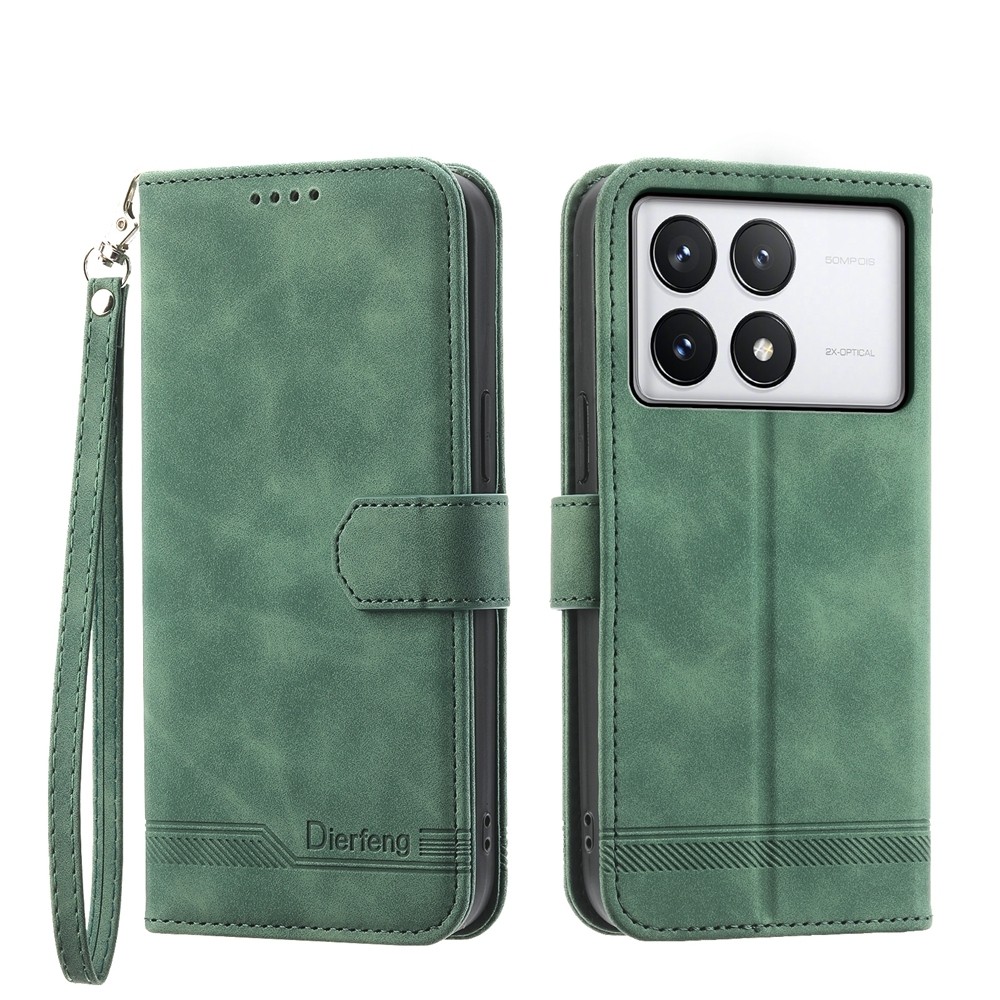Tel1 Xiaomi Poco X6 Pro 5G Dierfeng Dream Line Θήκη Βιβλίο - Green