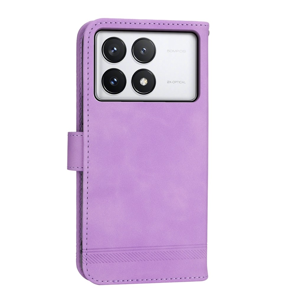 Tel1 Xiaomi Poco X6 Pro 5G Dierfeng Dream Line Θήκη Βιβλίο - Purple
