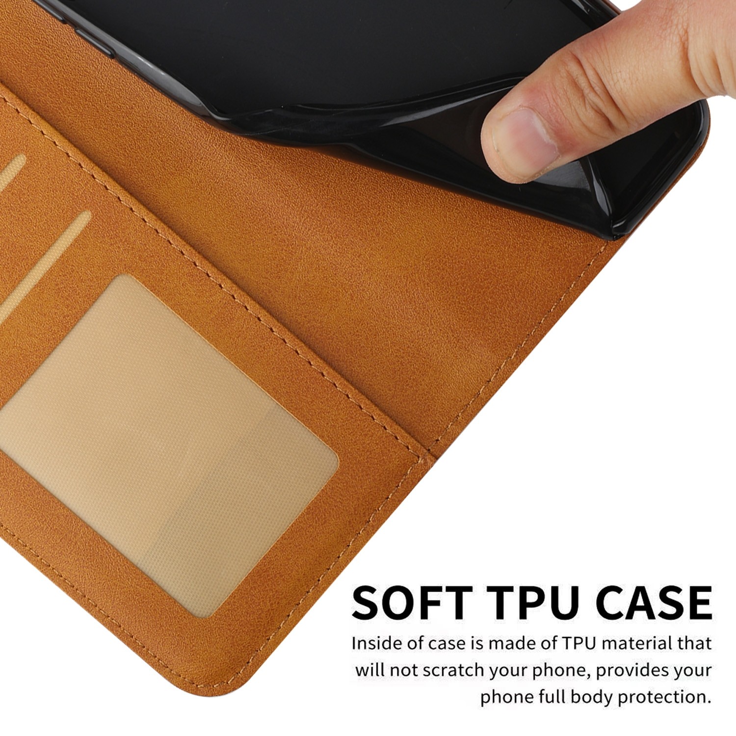Tel1 Xiaomi Redmi Note 13 Pro Plus 5G Stitching Calf Texture Buckle Θήκη Βιβλίο - Brown