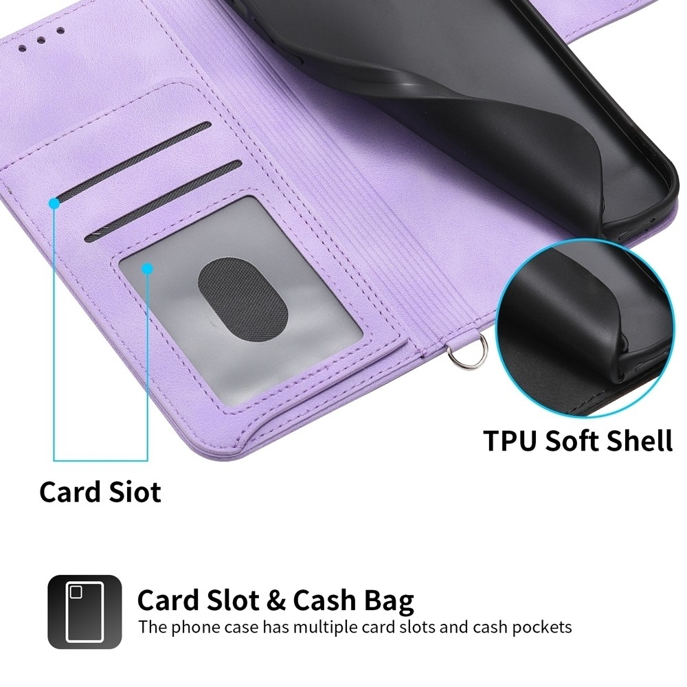 Tel1 Xiaomi Poco X6 Pro 5G Skin-Feel Flowers Embossed Θήκη Βιβλίο - Purple