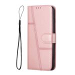 Tel1 Xiaomi Redmi Note 13 Pro Plus 5G Stitching Calf Texture Buckle Θήκη Βιβλίο - Pink