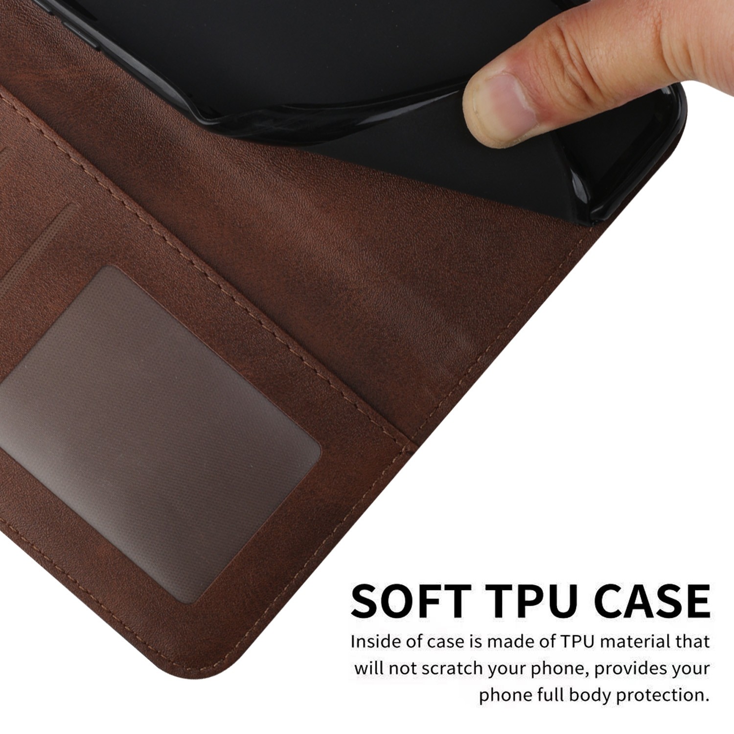 Tel1 Xiaomi Redmi Note 13 Pro Plus 5G Stitching Calf Texture Buckle Θήκη Βιβλίο - Brown