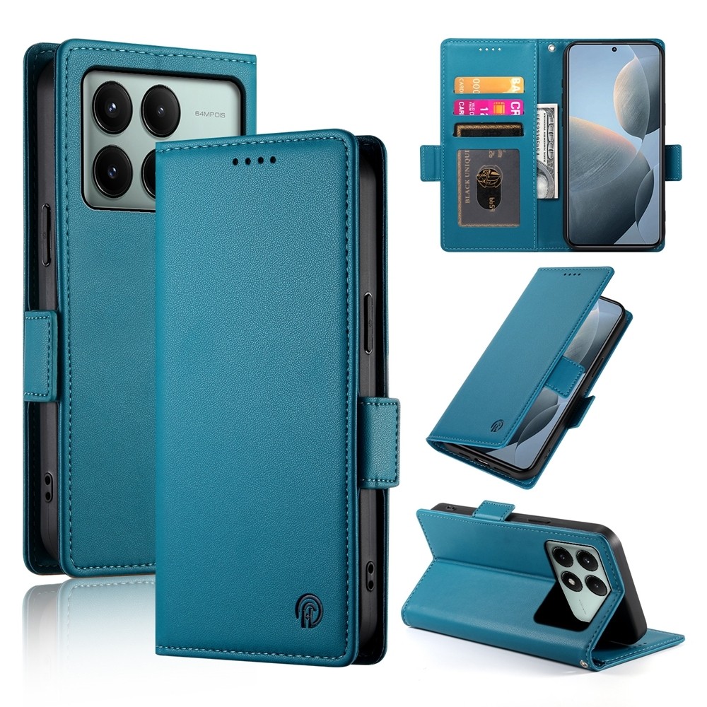 Tel1 Xiaomi Poco X6 Pro 5G Global Side Buckle Θήκη Βιβλίο - Blue