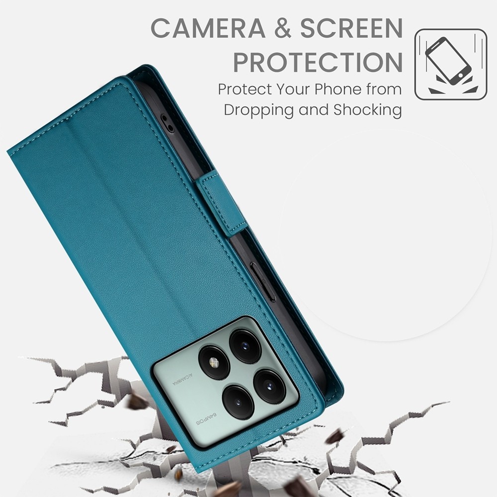 Tel1 Xiaomi Poco X6 Pro 5G Global Side Buckle Θήκη Βιβλίο - Blue