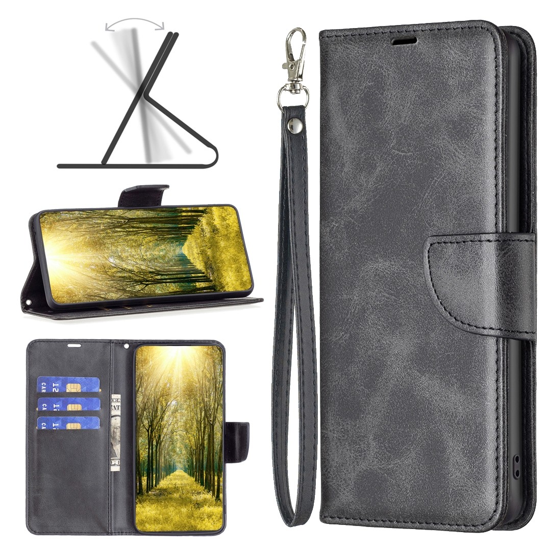 Tel1 Xiaomi Redmi Note 13 Pro Plus 5G Retro Lambskin Texture Pure Color Θήκη Βιβλίο - Black