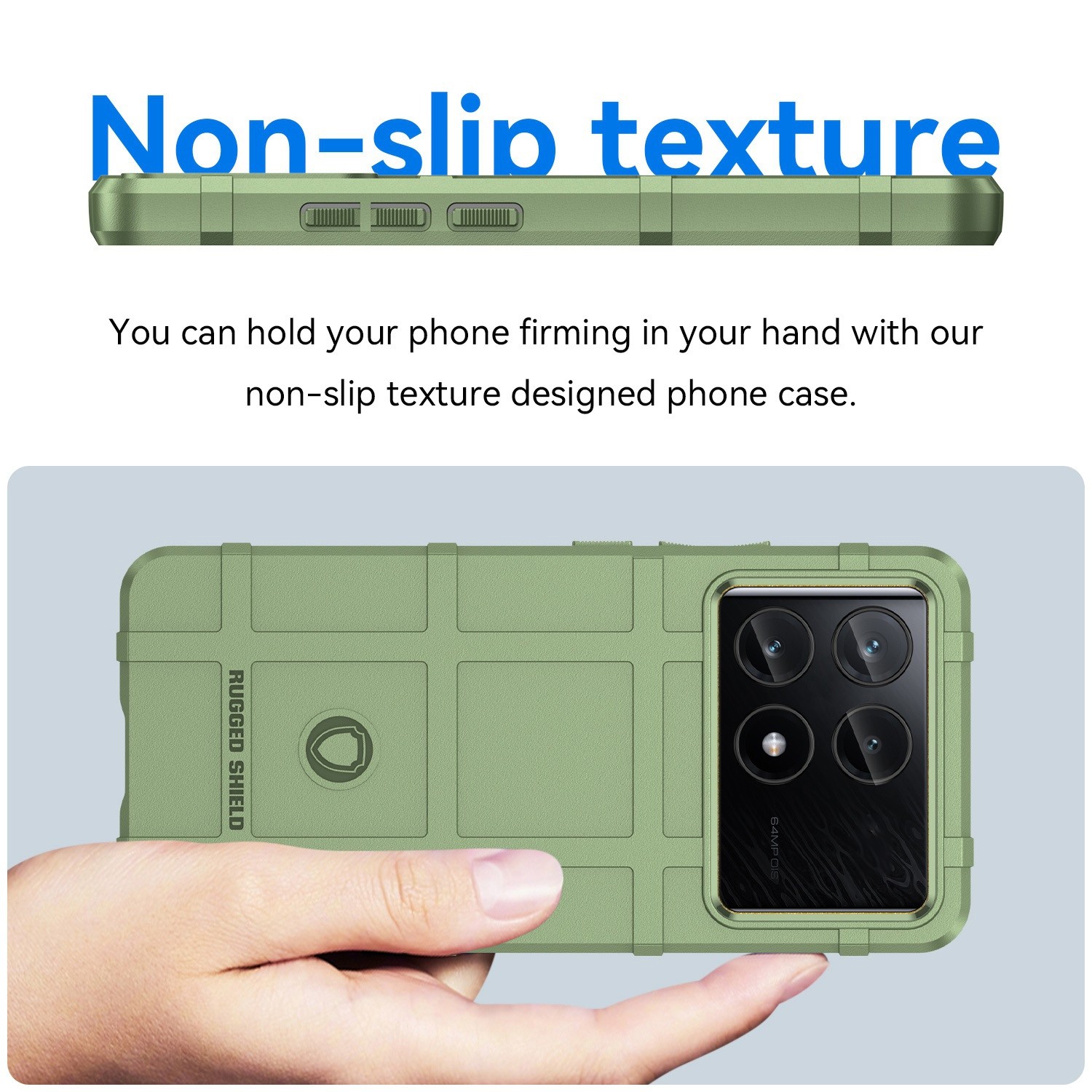 Forcell Xiaomi Poco X6 Pro 5G Rugged Shield Θήκη Σιλικόνης - Green