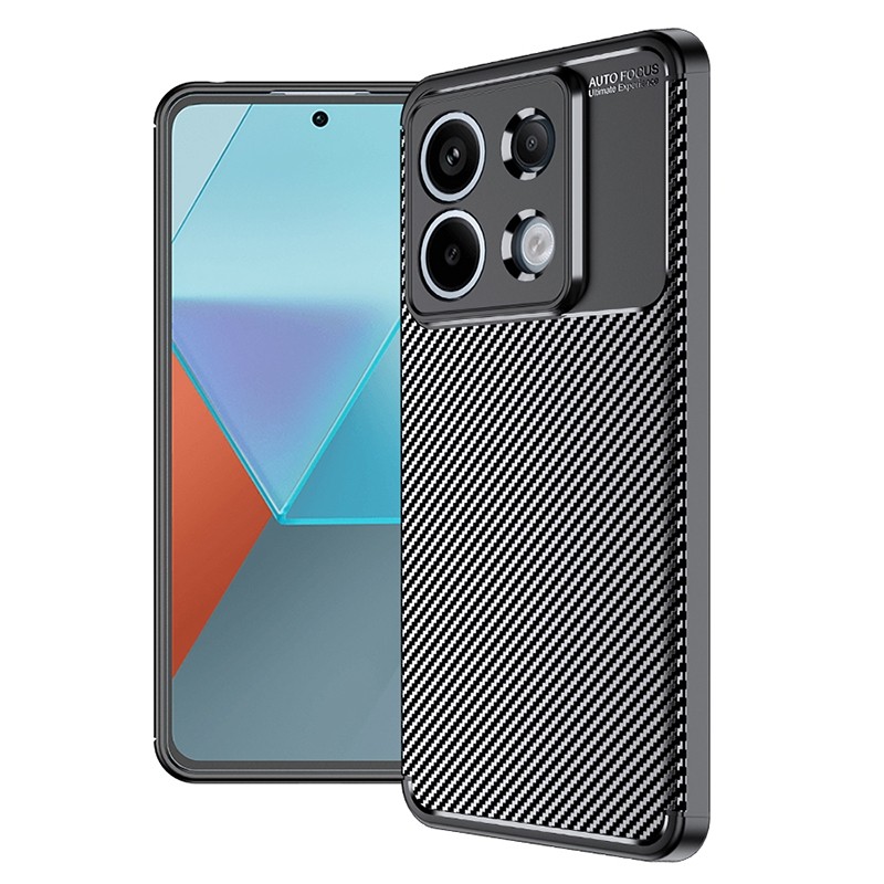 Forcell Xiaomi Redmi Note 13 Pro Plus 5G Carbon Fiber Θήκη Σιλικόνης - Black