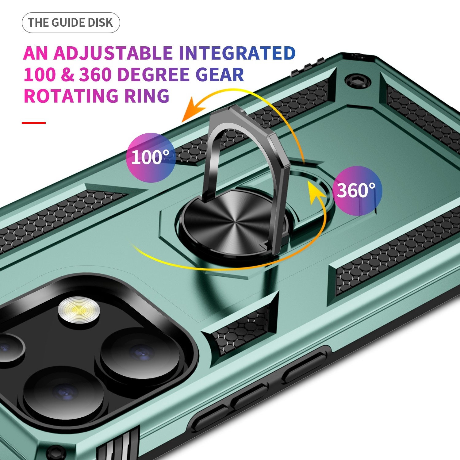 Forcell Xiaomi Redmi Note 13 Pro Plus 5G Ring Holder Θήκη Σκληρή - Dark Green