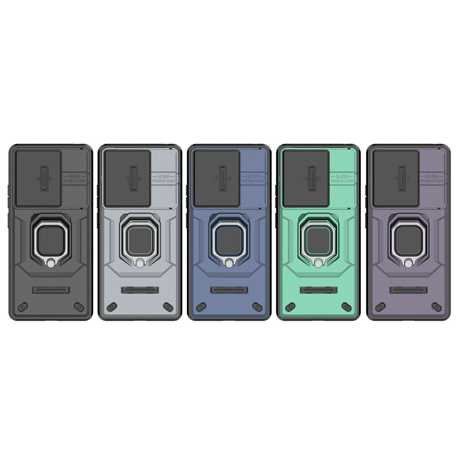 Forcell Xiaomi Redmi Note 13 Pro 4G / Xiaomi Poco M6 Pro 4G Sliding Camshield Θήκη Σκληρή - Purple