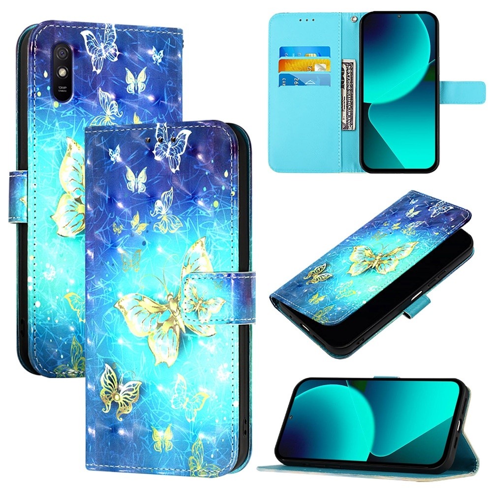 Tel1 Xiaomi Redmi 9A / 9AT 3D Painting Θήκη Βιβλίο με Σχέδιο